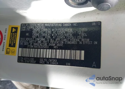 2013 Lexus Rx 350 from USA, damaged, VIN 2T2BK1BA7DC225053